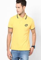 Lotto Yellow Solid Polo T-Shirts