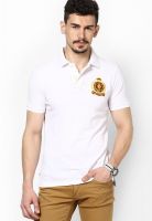 Monteil & Munero White Solid Polo T-Shirts