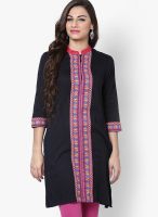 Rangriti Black Printed Kurtas