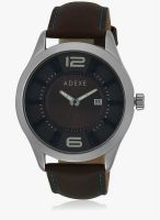 Adexe 000695A-7 Brown/Silver Analog Watch