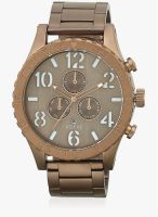 Adexe 006267-Brown/White Analog Watch