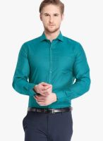 Black Coffee Green Slim Fit Formal Shirt