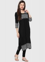 Indidori Black Printed Kurtis