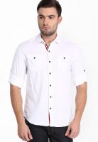Locomotive Solid White Casual Shirt