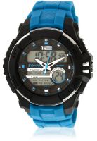 Sonata 77027Pp02J Blue/Grey Analog & Digital Watch