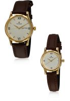 Titan Ne15802490Yl05 Brown/Champagne Analog Watch