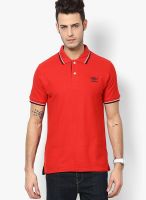 Umbro Red Solid Polo T-Shirts