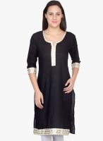 Vani Black Solid Kurti