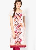 W White Printed Kurtis