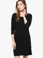 s.Oliver Black Colored Solid Shift Dress