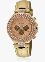 Exotica Fashion Golden Metal Analog Watch