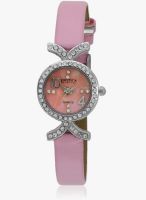 Exotica Fashion Pink Metal Analog Watch