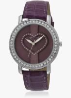 Exotica Fashion Purple Metal Analog Watch