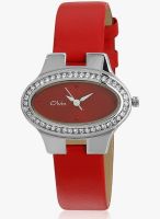 Olvin Quartz 1642 Sl04 Red Analog Watch