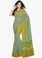 Triveni Sarees Green Embellished Saree