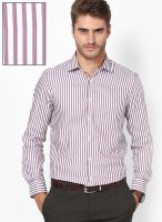 Turtle Striped Purple Slim Formal Shirt