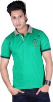 ALF Solid Men's Polo Neck Green T-Shirt