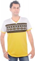 All Ruggby Printed Men's V-neck White T-Shirt All Ruggby Printed Men's V-neck White T-Shirt