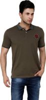 Austin Wood Solid Men's Polo Neck Dark Green T-Shirt