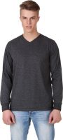 Aventura Outfitters Solid Men's V-neck Grey T-Shirt