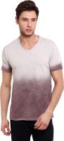 Elaborado Solid Men's V-neck Grey T-Shirt