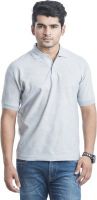 Eprilla Solid Men's Polo Neck Grey T-Shirt