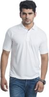 Eprilla Solid Men's Polo Neck White T-Shirt