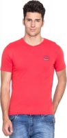 Fort Collins Solid Men's V-neck Red T-Shirt