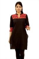 GMI Casual Printed Women's Kurti(Black)