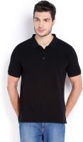 HIGHLANDER Solid Men's Polo Neck Black T-Shirt