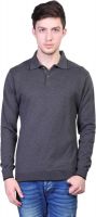 Kalt Solid Men's Polo Neck Grey T-Shirt