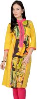 Pannkh Casual Printed Women's Kurti(Multicolor)