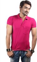 Spur Solid Men's Polo Neck Red T-Shirt