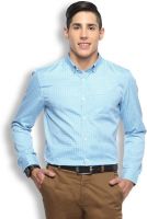 Brooklyn Blues Men's Checkered Casual Blue Shirt