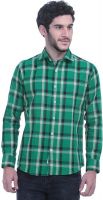 Fash-A-Holic Men's Checkered Casual Green Shirt