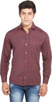 Nauhwar Men's Checkered Casual Red Shirt