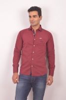 Royal Choice Men's Solid Casual Maroon Shirt