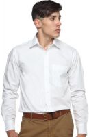 Balista Men's Solid Formal White Shirt