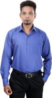 Bellavita Men's Solid Formal Dark Blue Shirt
