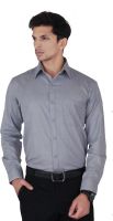Cocablue Men's Solid Formal Grey Shirt