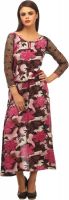 Cottinfab Women's Maxi Pink, Multicolor Dress