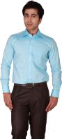 GIVO Men's Self Design Formal Light Blue Shirt