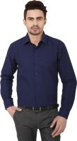 Hancock Men's Solid Formal Blue Shirt