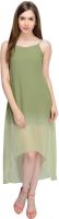 Nangalia Ruchira Women's High Low Green Dress