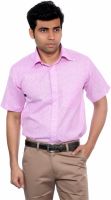 Studio Nexx Men's Woven, Checkered Formal Purple Shirt