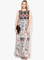 Eternal Multicoloured Embroidered Maxi Dress