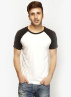 Gritstones White Solid Henley T-Shirts