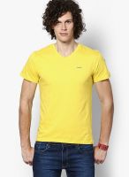 Jack & Jones Yellow V Neck T Shirt