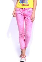 Kook N Keech Skinny Fit Women's Pink Jeans