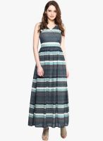 Magnetic Designs Blue Colored Printed Maxi Dress